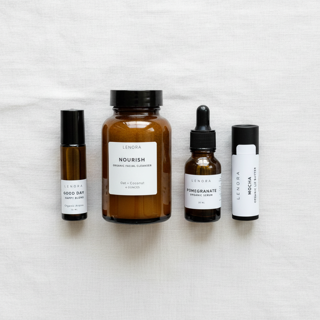 Lenora Flatlay on White Linen