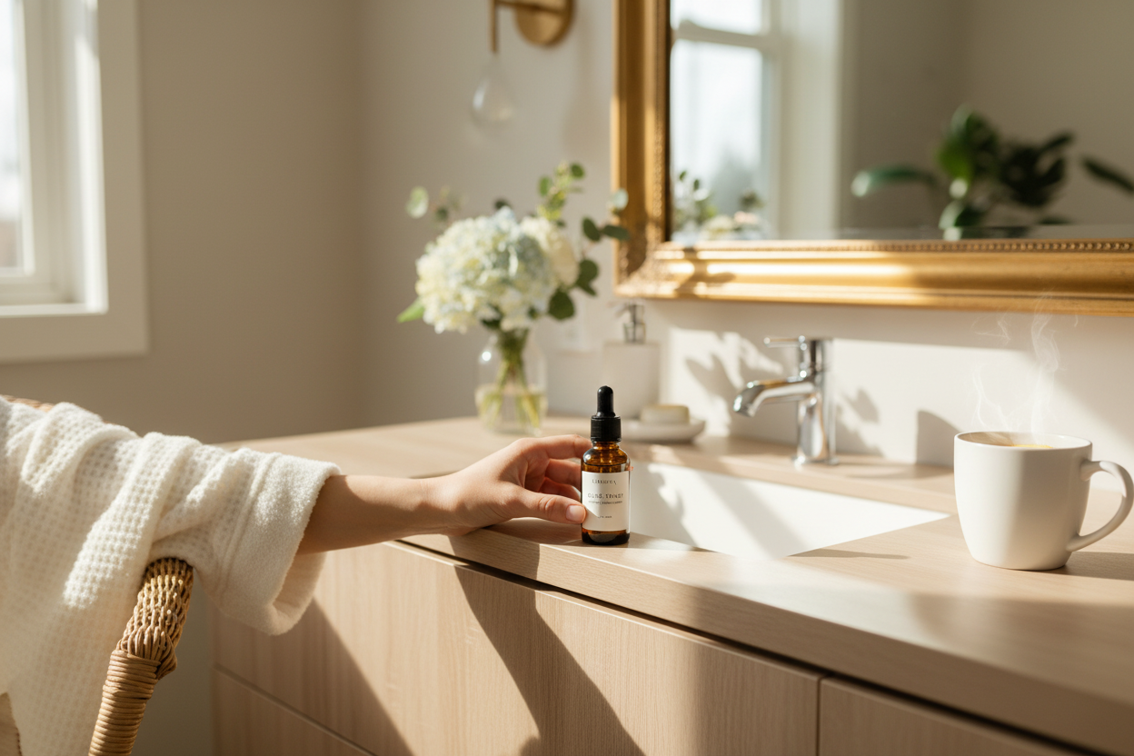 Lifestyle photo for Organic Blue Tansy Facial Serum